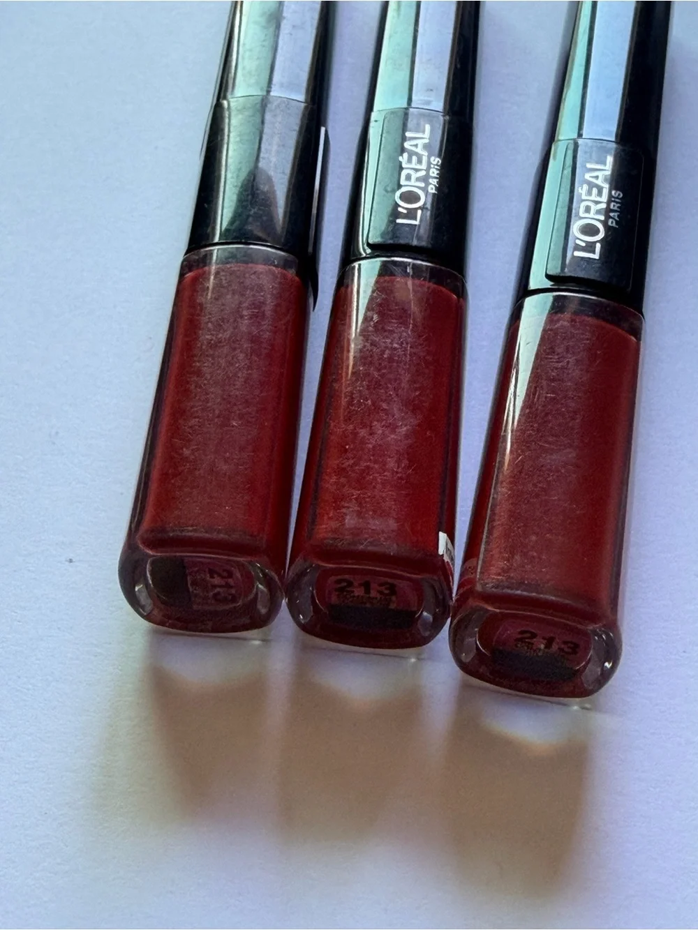 3 L'oreal Infallible Pro Last 2 Step Lipstick ~ 213 Continual Crimson ~ Sealed